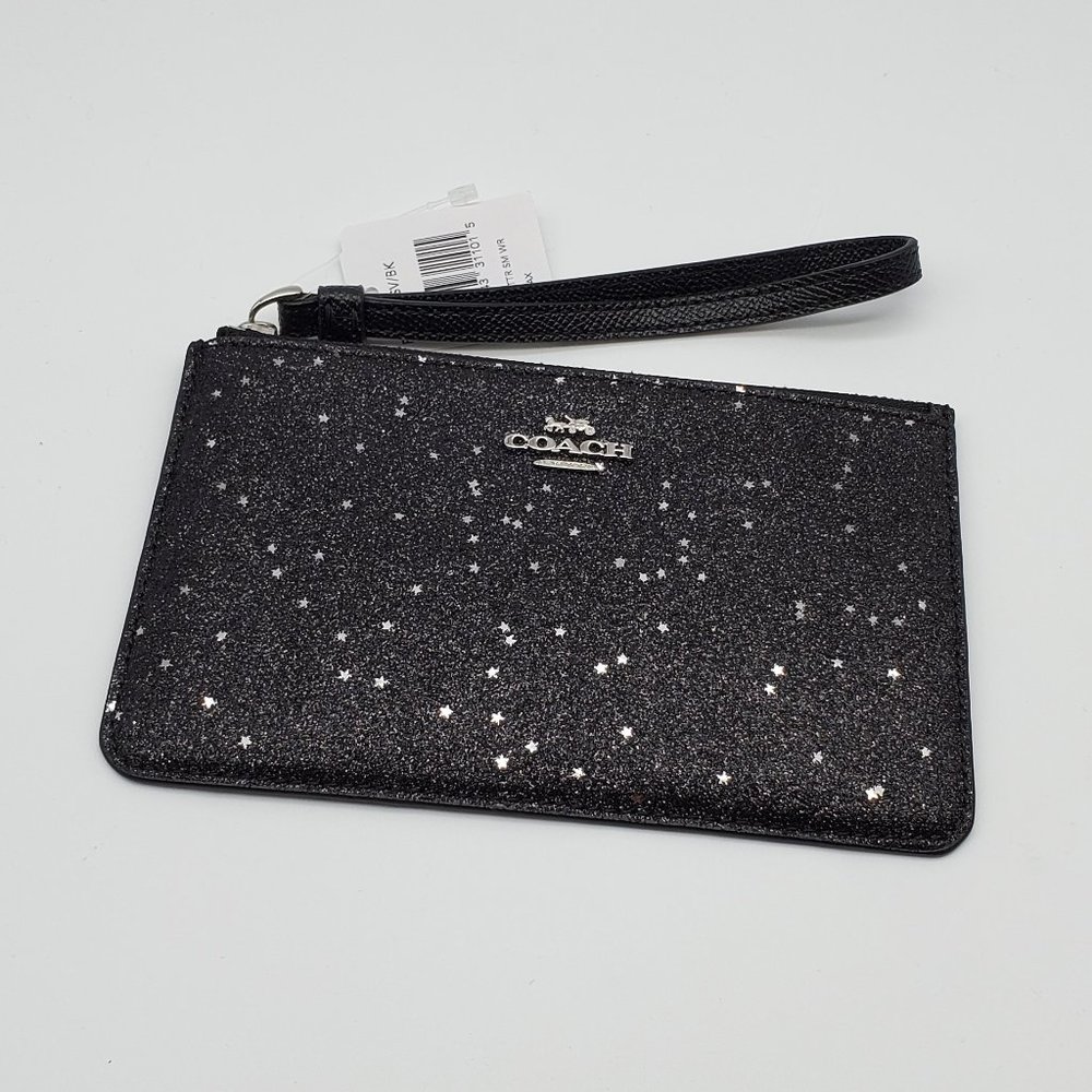 Coach Small Wristlet With Star Glitter - Picture 1 of 4